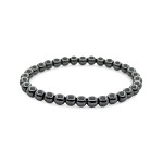 Гематит (Бразилия) черный 6мм, браслет "Классика" длина 17см