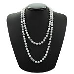 Бусы кахолонг, круглые 8мм, длинные 120см