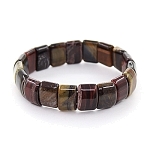 Браслет "Ириска" тигровый, бычий и соколиный глаз 19см 