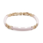 Браслет "Лили" из розовой керамики покрытие под золото