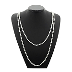 Перламутр белый (Индонезия) круглый 6мм, бусы длиной 154см