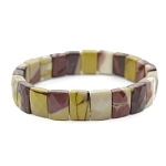 Яшма австралийская (мукаит) браслет "Квадро" 19см