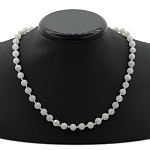 Лунный камень (Индия) круглые гранёные 8мм, бусы 49см