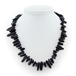 Авантюрин темно-синий "Махито" (имитация), галька с бисером, бусы длиной 47см