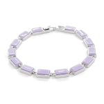 Браслет "Канти" из фиолетовой керамики покрытие светлый металл