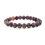 Аметист-аметрин (Бразилия) 8мм, браслет "Классика" длиной 17см