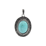 Кулон "Анна Мария" бирюза голубая (имитация)