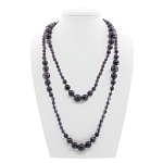 Бусы аметист (Бразилия) 6..14мм, бусы "Равновесие", длина бус 150см