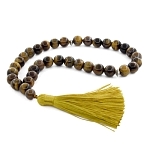 Четки камень тигр.глаз с хвостиком 12мм