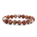 Яшма красная с бежевым 10мм, браслет "Классика" длина 16см