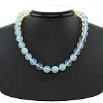 Бусы лунный камень , круглые граненые 12мм, "Шарм" бусы длиной 48см