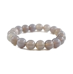 Браслет "Классика" агат серый, круглые 10мм