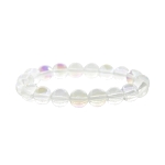 Опал белый (имитация) 10мм, браслет "Классика" длина 17см 