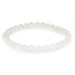 Браслет "Классика" натуральный лунный камень прозрачный (Индия) 6мм, длина 17см