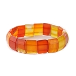 Браслет "Ириска" из натурального оранжевого агата