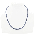 Танзанит (Африка) гранёные бусины 3...5мм "Джульетта", бусы 49см