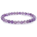 Аметист (Бразилия) 6мм, браслет "Классика" длина 18см