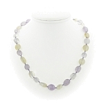 Аметрин галтовка, бусы длиной 50см