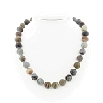 Бусы агат Ботсвана, граненные круглые 12мм, "Шарм" бусы длиной 46см