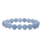 Браслет "Классика" кварц цвета "аквамарин" 10мм