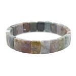 Яшма зеленая 12мм, браслет "Квадро" 19см